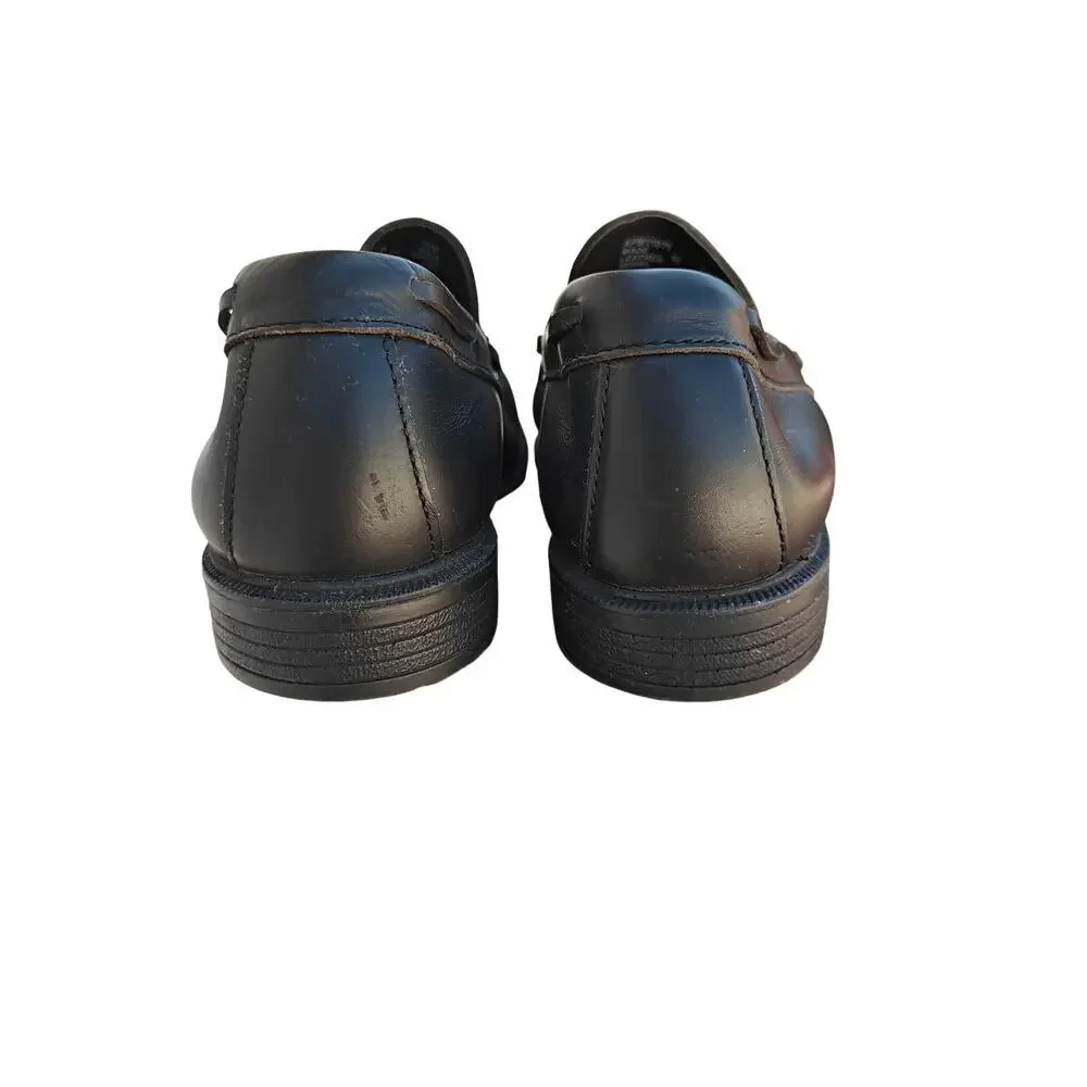 Rockport Black Leather Tassel Loafers Mens 11